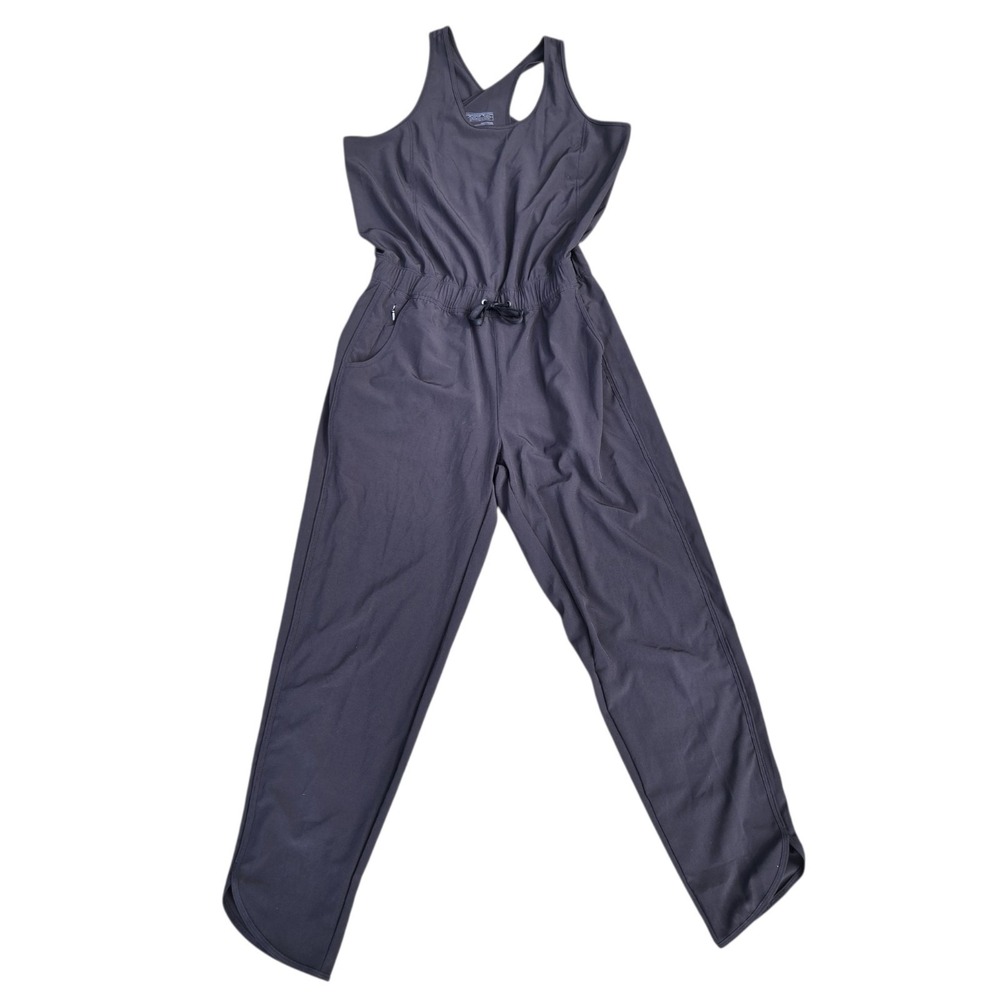 Patagonia Fleetwith Romper Womens Sz M Black Sleeveless Jumpsuit Gorpcore Light